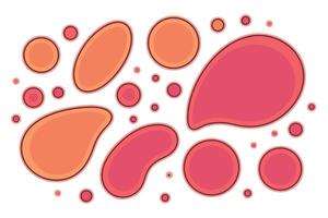 Abstract fluid shapes illustration on white background with modern aesthetic vector
