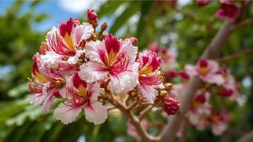 Close-Up of Tree Flower with Nature Fading Behind It photo