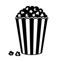 popcorn bucket overflowing with popcorn clip art vector