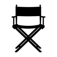 Front view of a blank director chair silhouette illustration vector