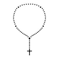 Rosary beads silhouette icon symbol vector