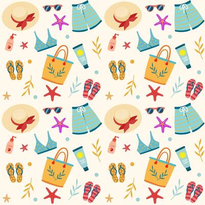Summer Patterns with Beach Theme