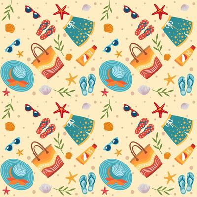 Summer Pattern Beach Essentials sand