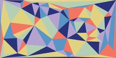 Colorful abstract low poly triangular background vector