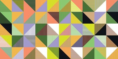 Colorful geometric pattern of triangles in earth tones vector