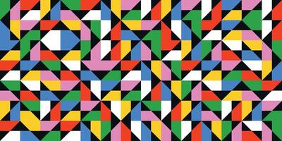 Geometric background with triangular and multicolored patterns vector