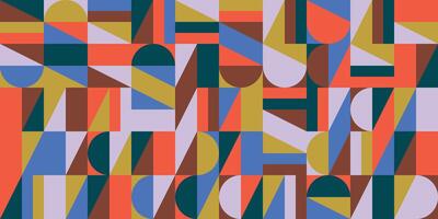 Colorful abstract pattern with geometric shapes vector