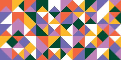 Colorful geometric pattern with triangles vector