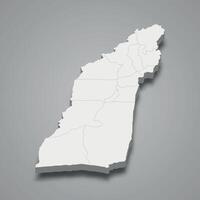 Helmand 3d isometric map is a region of Afghanistan vector