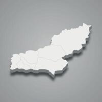 Panjshir 3d isometric map is a region of Afghanistan vector