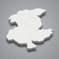 Sari Pul 3d isometric map is a region of Afghanistan vector
