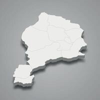 Jowzjan 3d isometric map is a region of Afghanistan vector