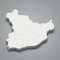 Laghman 3d isometric map is a region of Afghanistan vector