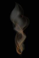 Abstract Glowing Flame Smoke Wave with Golden Gradient Lines vector