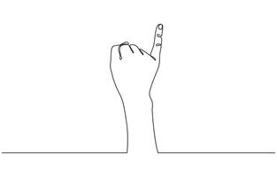 Little finger up sign. Hand gesture with pinky meaning i swear or promise. Continuous line drawing. little finger and thumb. Illustration icon vector