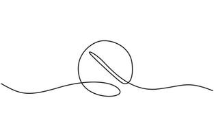 Prohibition sign in continuous line drawing style. Prohibition sign in one line drawing. One line drawing vector
