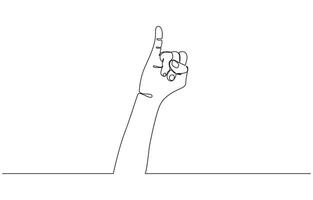 Little finger up sign. Hand gesture with pinky meaning i swear or promise. Continuous line drawing. little finger and thumb. Illustration icon. vector
