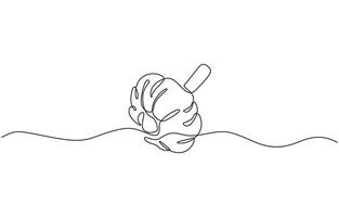 Continuous line drawing of garlic one line drawing illustration of red onion vegetable. Garlic in continuous line art drawing style. Garlic bulb with separated clove minimalist vector