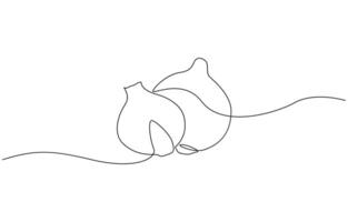 One line art Onion illustration. line art, one continuous line, simple, hand drawn and sketch style editable outline. vector