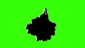green screen 3d map of Tukums Municipality in latvia video