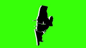 green screen 3d map of Liepaja in latvia video