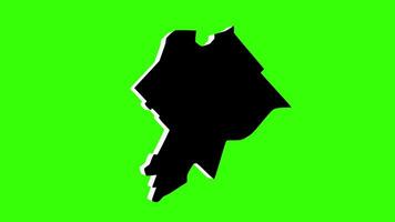 green screen 3d map of Joniskis in Lithuania video