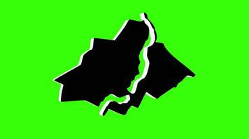 green screen 3d map of Subate in latvia video