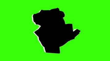 green screen 3d map of Viesite in latvia video