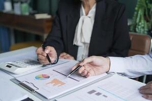 Business People Meeting Design Ideas professional investor working new start up project business planning in office photo