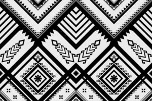Native abstract Ethnic geometric black and white pattern design for cloth, fabric vector