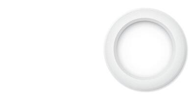 3D bulge circle frame on white background graphic illustration have blank space. vector