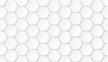 Abstract 3D white hexagonal plates arranged seamless pattern vector