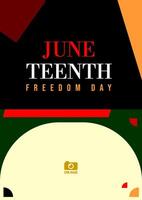 Juneteenth Freedom Day abstract illustration. Poster design for web, greetings, ads, annual events June 19 vector