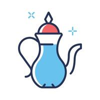 Grab this easy to use line icon of arabic teapot vector