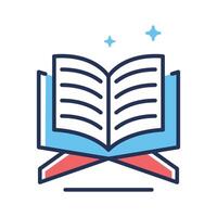 A captivating line style icon of holy quran recitation vector