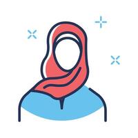 Have a look at this amazing line icon showing hijab woman vector