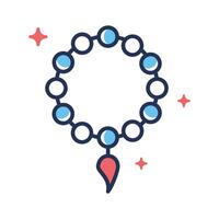 Get a sight of this amazing linear icon of rosary beads vector