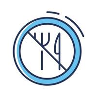 Here is a latest outline style icon depicting fasting concept vector
