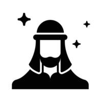 Get a sight of this latest glyph icon of arab man vector