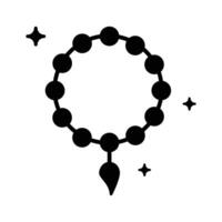 Get a sight of this amazing glyph icon of rosary beads vector