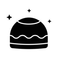 A well designed glyph icon of muslim cap for prayer vector