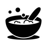 Trendy glyph style icon depicting iftar food bowl vector