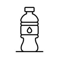 A captivating outline style icon of water bottle. vector