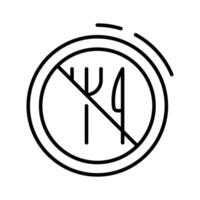 Here is a latest outline style icon depicting fasting concept. vector