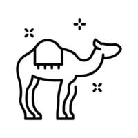 Ready to use line style icon of camel. vector