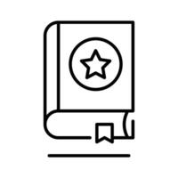 Get this amazing line style icon of religious book. vector