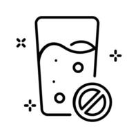 An icon of no water in line style, ready for premium use. vector