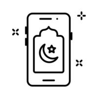 A captivating outline style icon of prayer app. vector