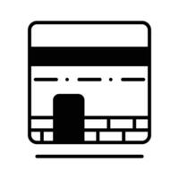Here is a premium glyph icon of holy khana kaaba. vector