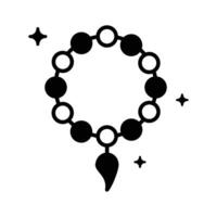 Get a sight of this amazing glyph icon of rosary beads. vector